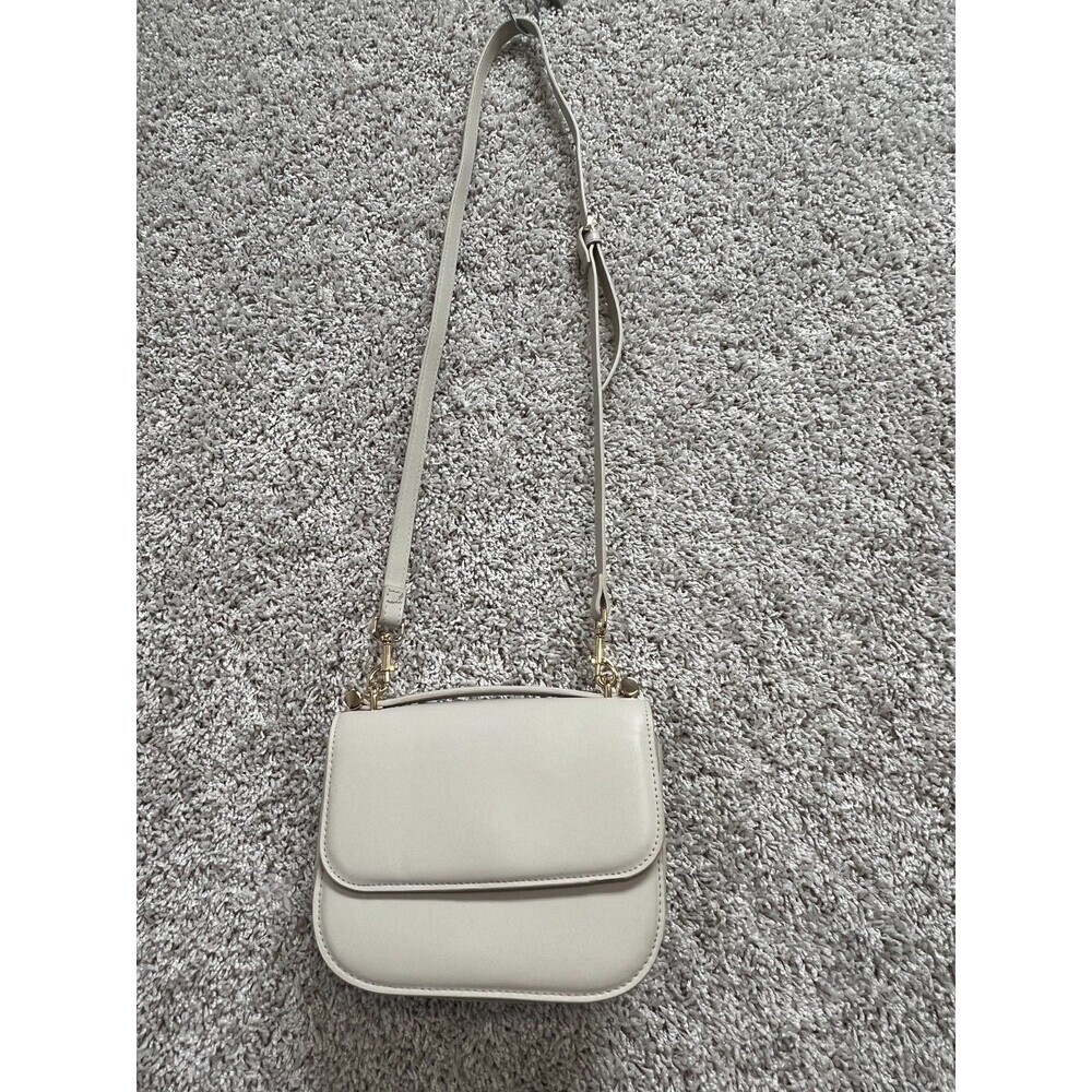H&M Cream Off White Crossbody Bag Small Gold Hardware Purse Chic